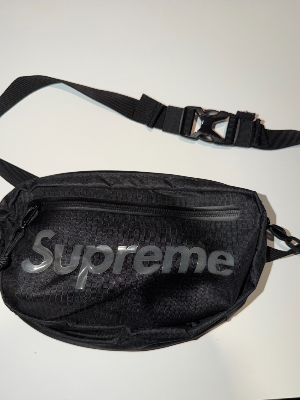 Supreme Black Logo Waist Bag